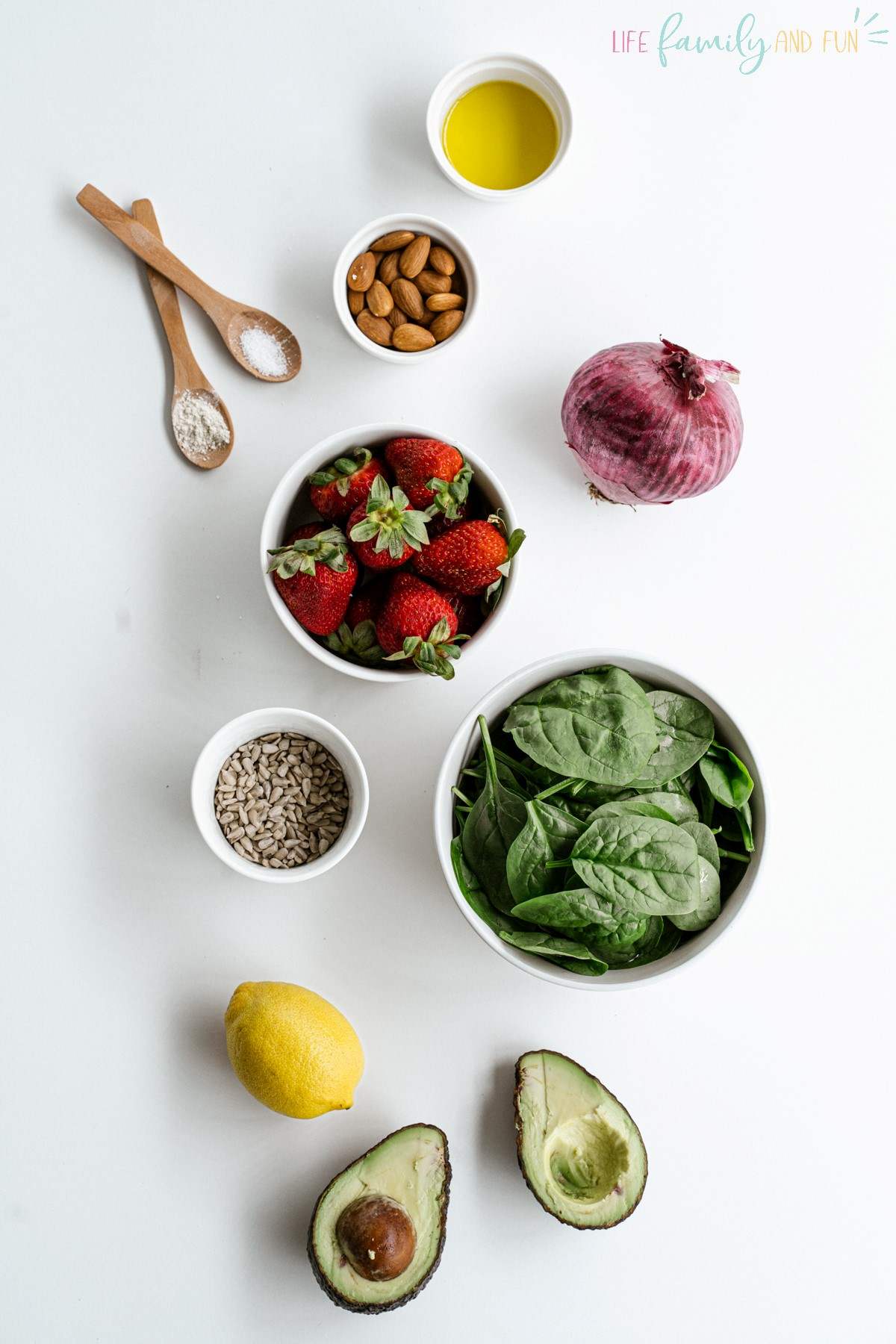 Spinach Strawberry Salad - ingredients