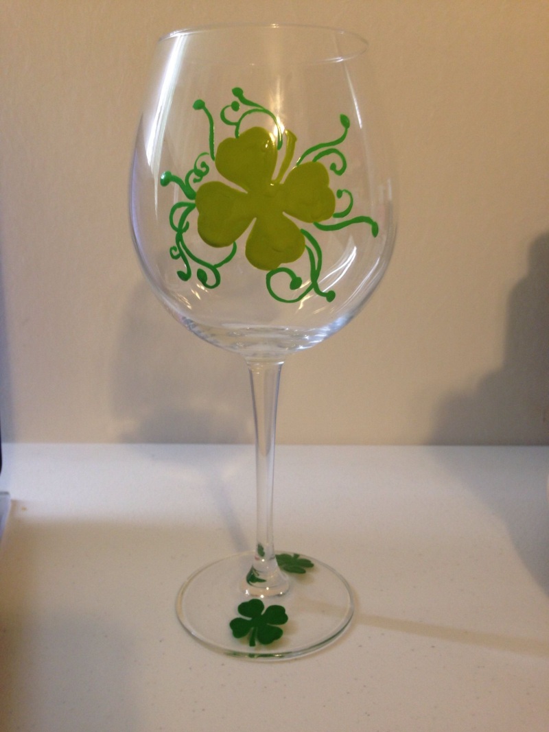 St. Patrick’s Day Wine Glass