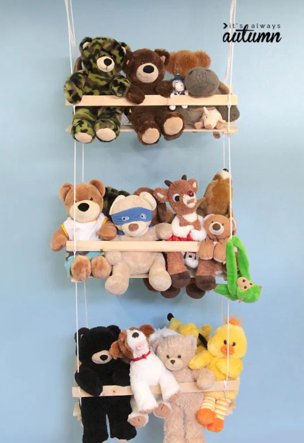 12 Ideas for Storing Stuffed Animals