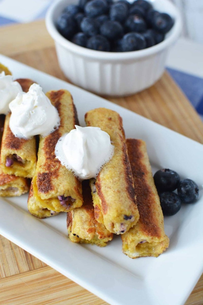 Stuffed Blueberry and Cream Cheese French Toast Recipe