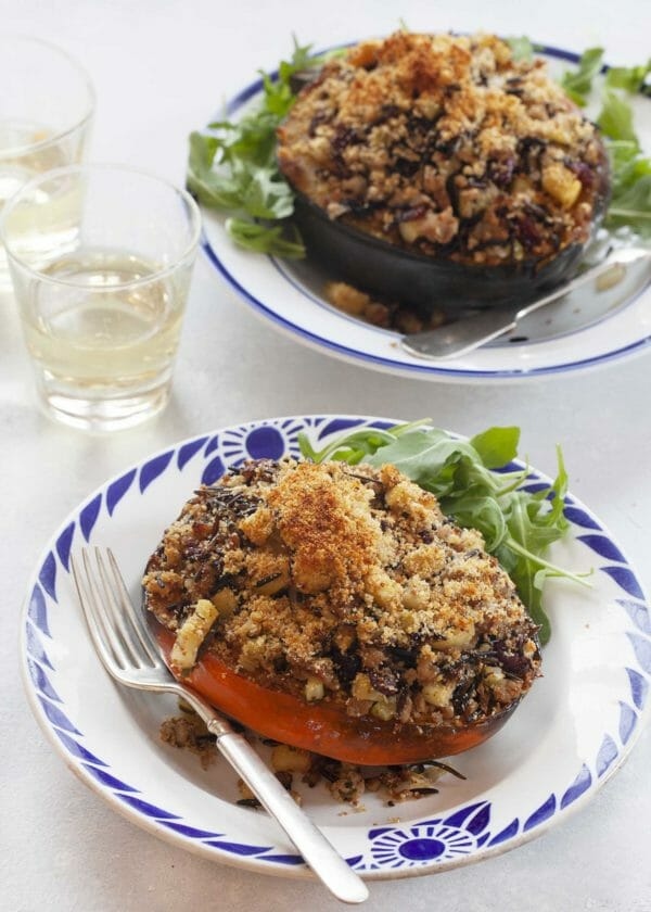 Stuffed Squash with Turkey and Apples