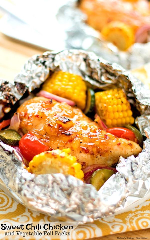 Sweet Chili Chickenand Vegetable Foil Packs