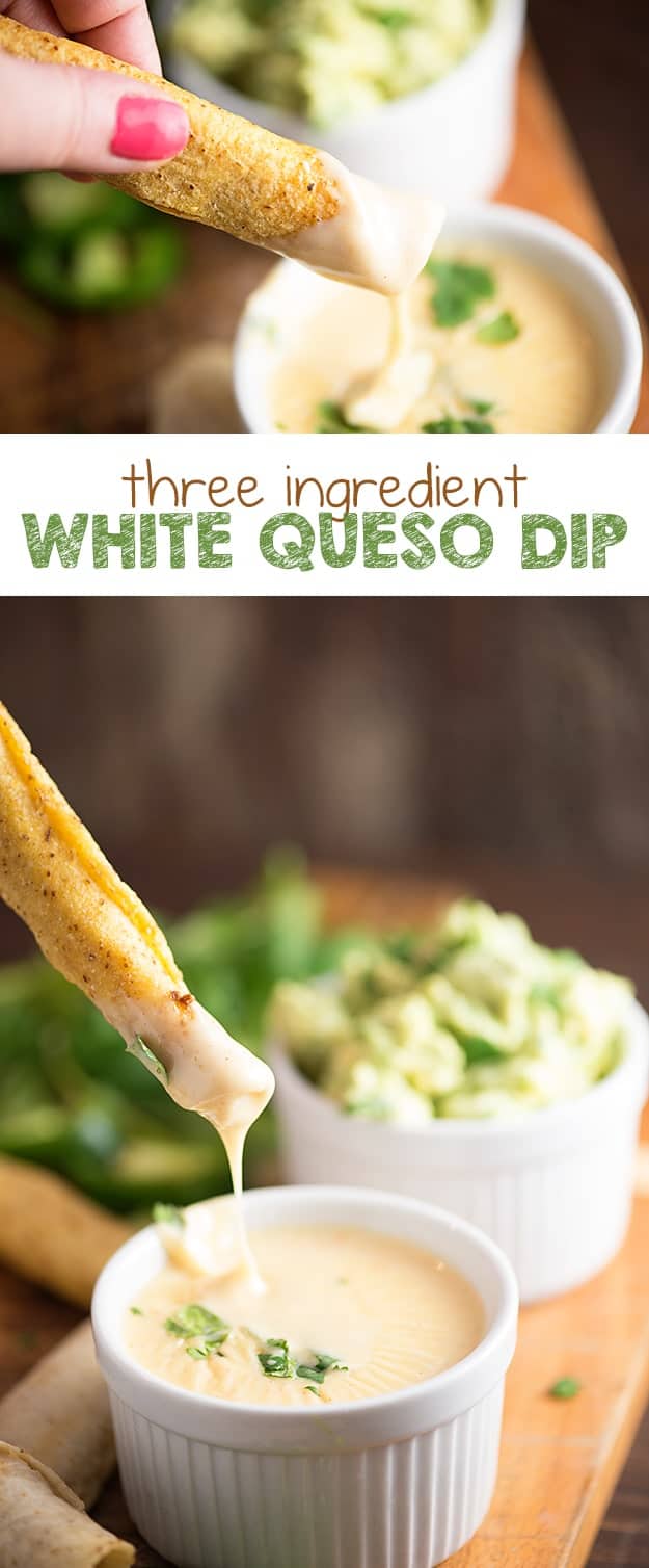 Three Ingredient White Queso Dip