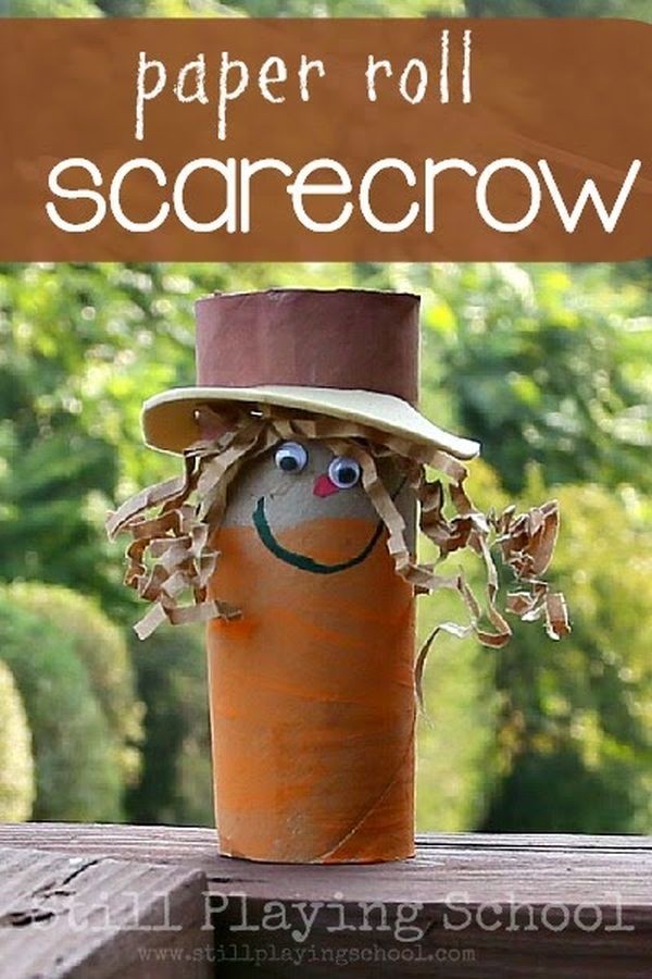 Toilet Paper Roll Scarecrow