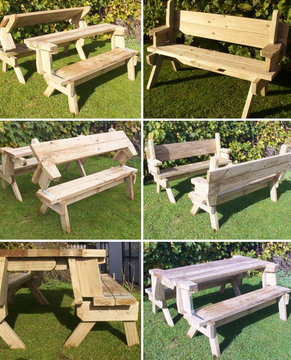 Two-Piece Convertible Picnic Table