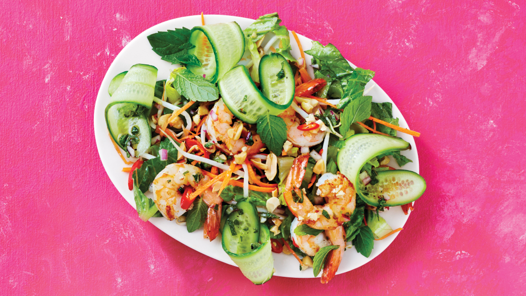 Vietnamese Shrimp Salad with Mint Chile Dressing