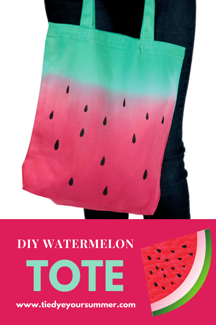 Watermelon Tie-Dye Tote Bag