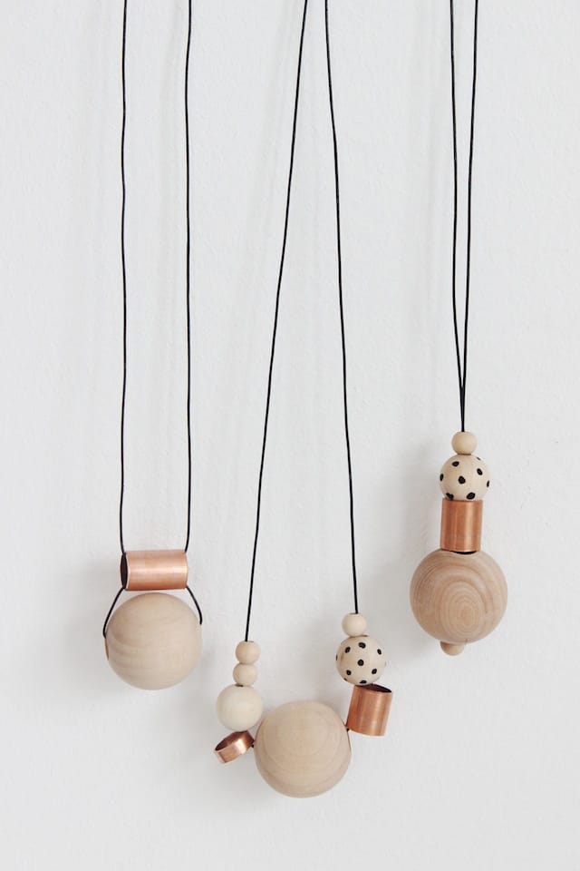 Wooden Copper Necklace