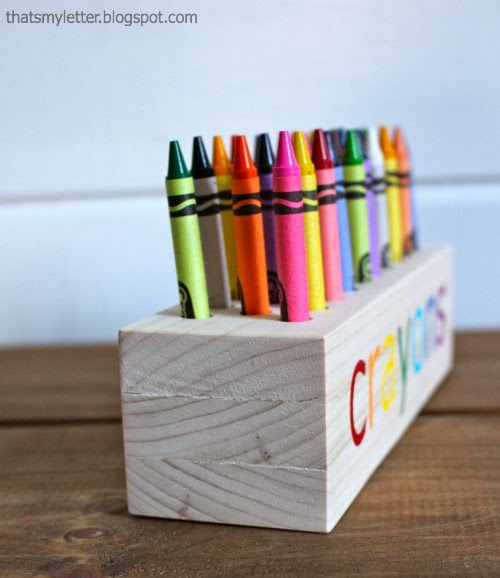Wooden Crayon Holder