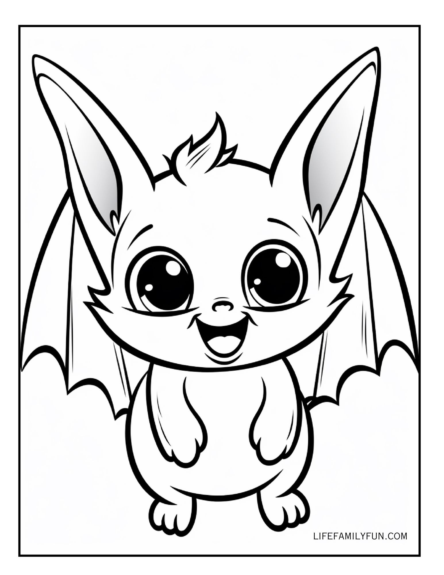Little Bat Coloring page for Halloween