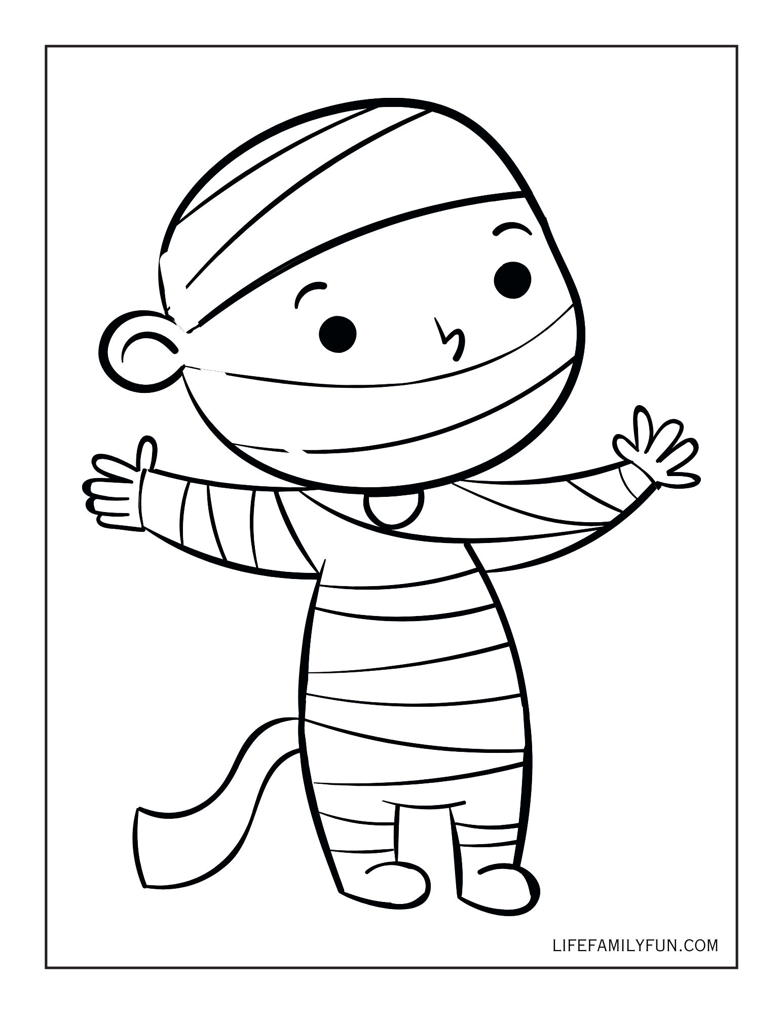 Patch Mummy Coloring Page