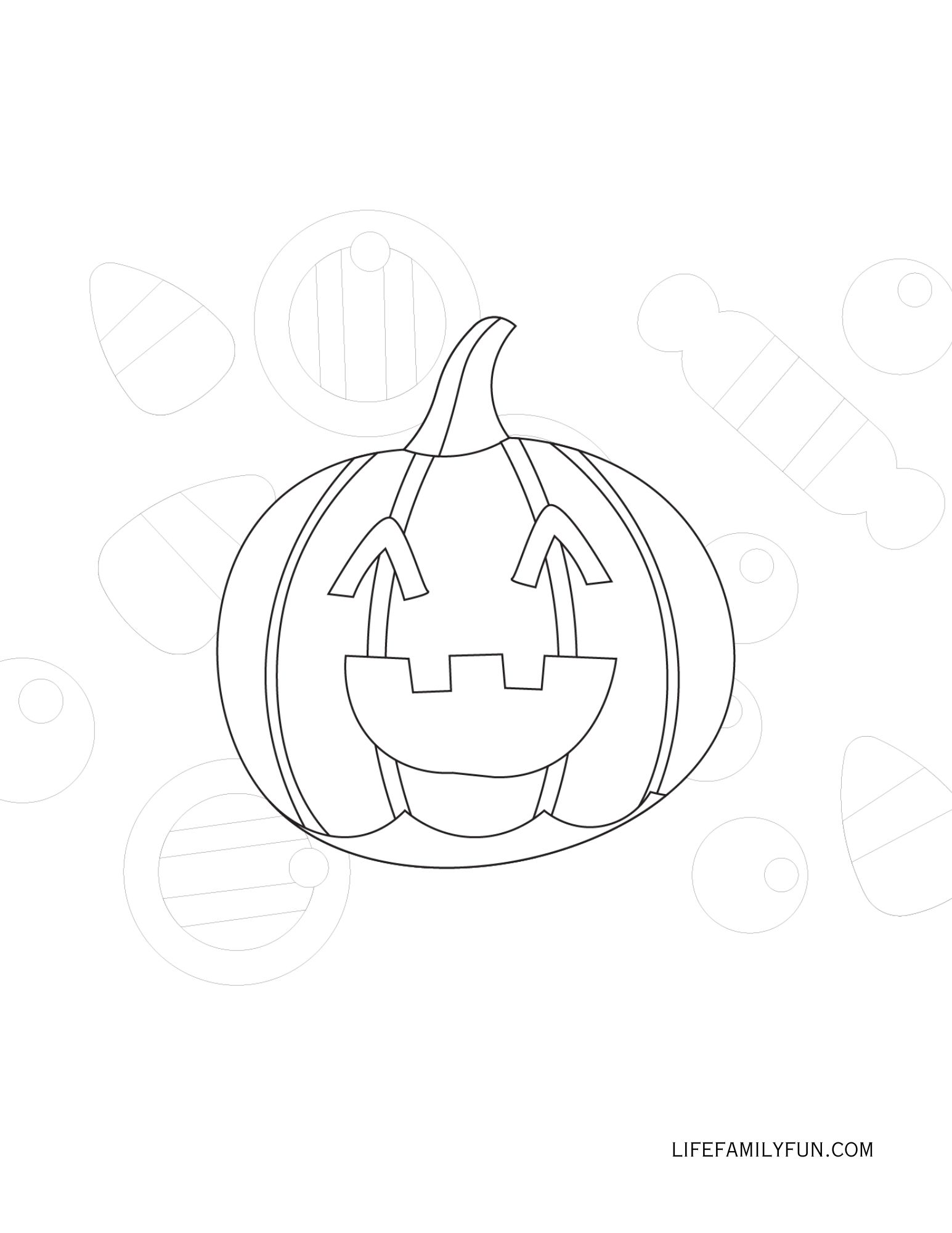 Just Another Modern Halloween Pumpkin Coloring Page