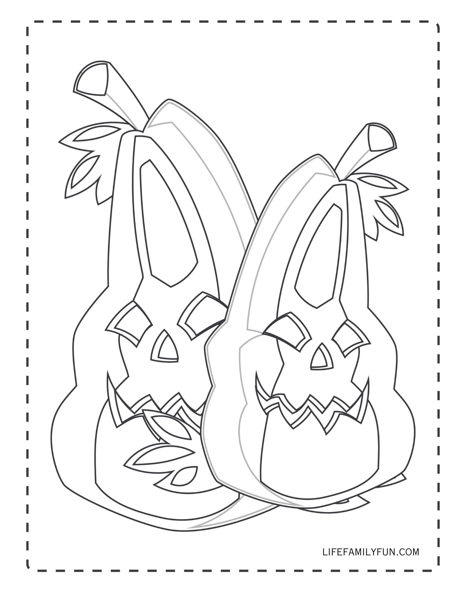 Not traditional Halloween Pumpkin Coloring Page