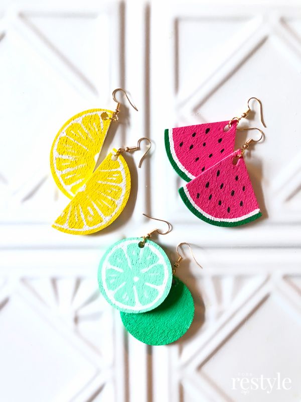 fruit slice earrings