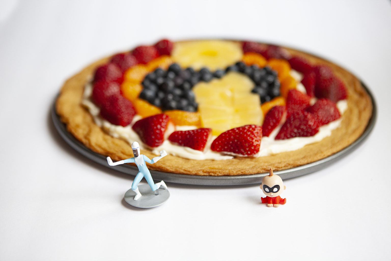 Sugar cookie Fruit Pizza Inspired by Incredibles Movie