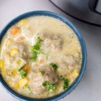 Instant Pot Meatballs Cheesy Soup, Sometimes in life, some things fit perfectly together.  This Instant Pot Meatballs Soup recipe is not only cheesy, but creamy and delicious!