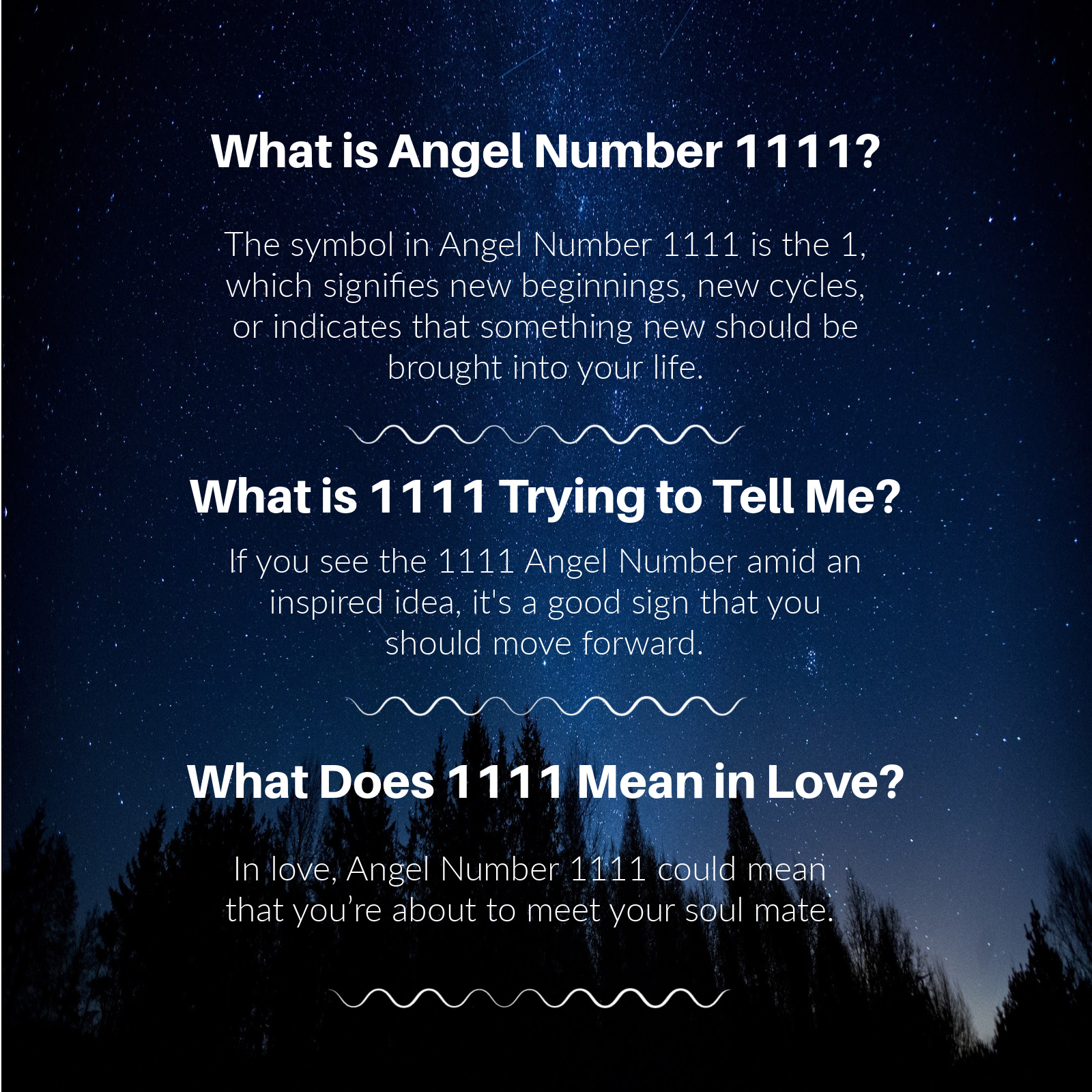 1111 angel number infographic