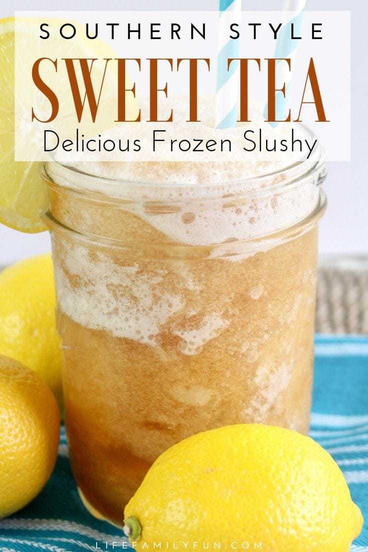 Enjoying a delicious Southern Sweet Tea Slushy is the perfect way to cool your taste buds, while still getting that southern flavor that you love. #SweetTeaSlushy