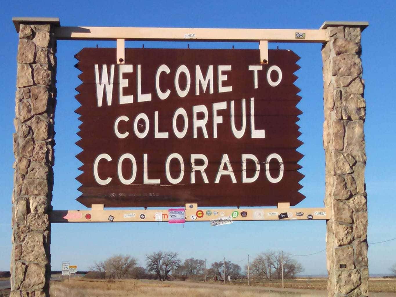 welcome to color Colorado sign