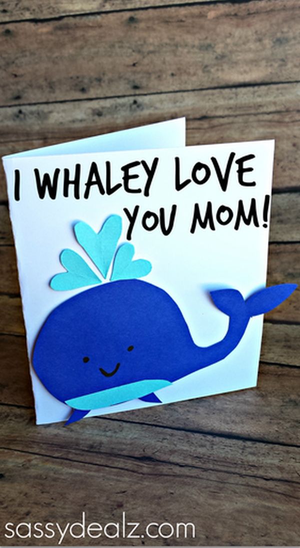 whale mothers day card